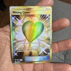 Pokemon Ultra Prism Missing Clover Gold Secret Rare #168/156 MP - Image 1