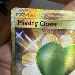 Pokemon Ultra Prism Missing Clover Gold Secret Rare #168/156 MP - Image 2