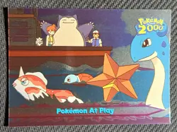 Topps Pokemon The Movie 2000 AT PLAY SILVER FOIL CARD #18 Snorlax Lapras BLue - Image 1