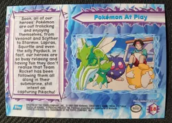 Topps Pokemon The Movie 2000 AT PLAY SILVER FOIL CARD #18 Snorlax Lapras BLue - Image 2