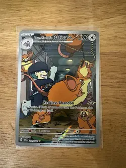 Team Rocket's Raticate 202/182 Rare Holo Pokemon TCG English 2025 - Image 2