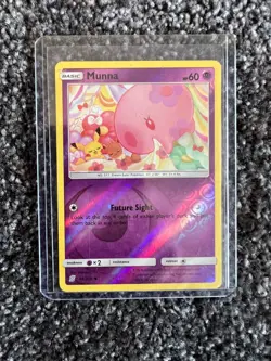 Pokemon Cards Munna Common Reverse Holo 88/236 Unified Minds LP/NM Cond - Image 1