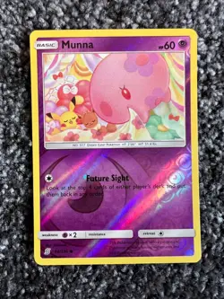 Pokemon Cards Munna Common Reverse Holo 88/236 Unified Minds LP/NM Cond - Image 2