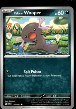 Pokemon Paldean Wooper 126/197 Obsidian Flames Non Holo Common 5 Card Lot - Image 1