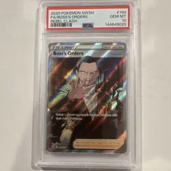 Pokemon TCG Rebel Clash Boss's Orders 189/192 Full Art Holo PSA 10 - Image 1