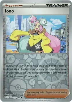 Iono (Reverse Holo) - 185/193 - Paldea Evolved - Pokemon - NM/M - Image 1