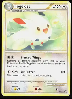 HGSS Undaunted Togekiss 9/90 Holo Rare Pokemon MP - Image 1