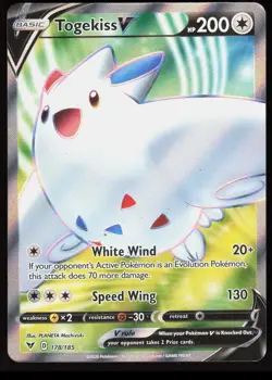 Vivid Voltage Togekiss V 178/185 Ultra Rare Pokemon LP - Image 1