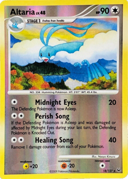 Pokemon TCG - Altaria Lv. 48 - 18/127 - Reverse Holo - Platinum [Lightly Played] - Image 1