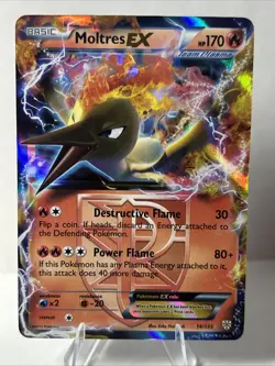 Pokemon Moltres EX 14/135 Plasma Storm Team Plasma Holo LP - Image 1