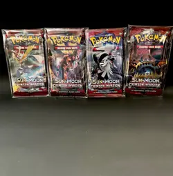 Pokemon TCG Crimson Invasion Booster Packs 4-Pack Full Art Set New Sealed - Image 1