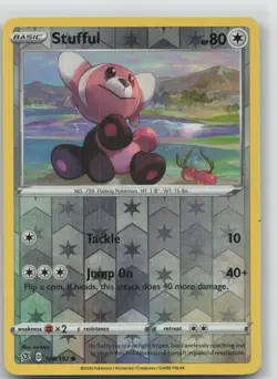 Stufful 149/192 Rebel Clash Reverse Holo Common Pokemon HP - Image 1