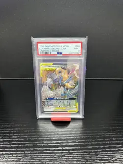 2019 POKEMON SM BLACK STAR PROMO #SM192 FULL ART/LUCARIO & MELMETAL GX PSA 9 - Image 1