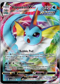 Pokemon TCG Vaporeon VMAX 30/203 Evolving Skies Holo MP [RAAFQN] - Image 1
