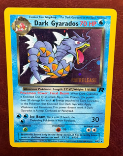 Pokemon PTCG Dark Gyarados Rare Holo WOTC Prerelease 8/82 - Image 1