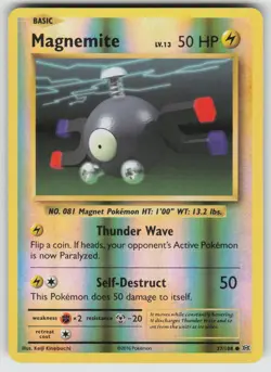 Magnemite 37/108 Common Evolutions Pokemon Reverse Holo Near Mint - Image 1