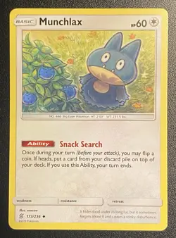 Munchlax 173/236 Pokemon TCG SM Unified Minds Uncommon NM - Image 1