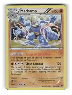 Machamp 49/101 Holo Rare Plasma Blast Pokemon Holo Moderately Played - Image 1