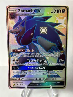 Zoroark GX 77a/73 Hidden Fates Alternate Art Full Art Shiny Pokemon TCG NM/MINT - Image 1