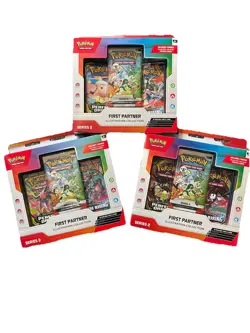 Pokemon TCG First Partner Illustration Collection Box Series 2 X3 Factory Sealed - Image 1