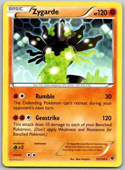 Zygarde 53/124 Rare Fates Collide Pokemon Heavily Played - Image 1