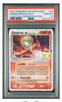 2021 Pokemon Celebrations Classic Dragon Frontiers #93 Gardevoir Ex Holo PSA 10 - Image 1