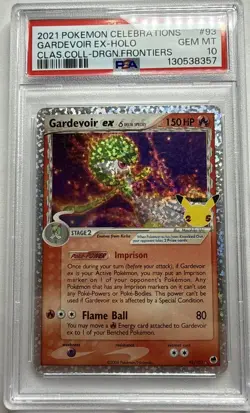 PSA 10 GEM MINT POKEMON Gardevoir EX 93/101 Celebrations Holo 2021 - Image 1