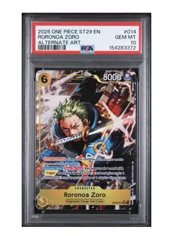 ONE PIECE ENGLISH ST29 RORONOA ZORO ST29-014 ALT ART PSA 10 🔥📈 - Image 1