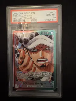 Alternate Art Trafalgar Law One Piece 2022 Romance Dawn Japanese OP01-002 PSA 10 - Image 1