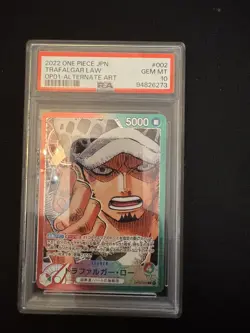 Alternate Art Trafalgar Law One Piece 2022 Romance Dawn Japanese OP01-002 PSA 10 - Image 2