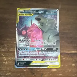 Pokemon Mega Sableye & Tyranitar GX TAG TEAM Holo 126/236 Sm-Unified Minds HP 2… - Image 1