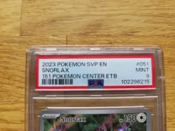 Snorlax SVP 051 - Pokemon Center 151 Stamped Black Star Promo - PSA 9 - Image 2