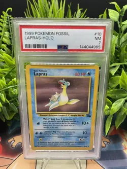 Lapras 10/62 1999 Pokemon Fossil Holo Near Mint PSA 7 READ DESCRIPTION! - Image 1