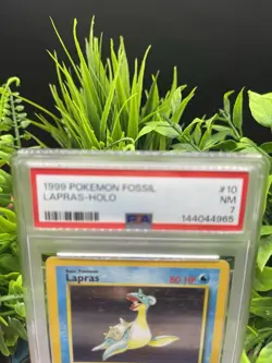 Lapras 10/62 1999 Pokemon Fossil Holo Near Mint PSA 7 READ DESCRIPTION! - Image 2