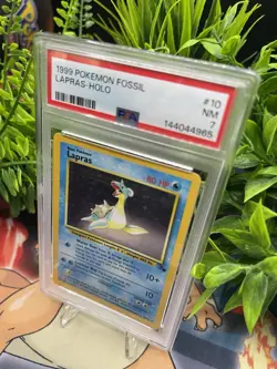 Lapras 10/62 1999 Pokemon Fossil Holo Near Mint PSA 7 READ DESCRIPTION! - Image 4