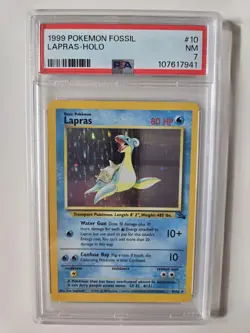 PSA 7 - Pokemon Lapras Holo - Fossil Unlimited - 10/62 - WOTC 1999 Rare TCG - Image 1