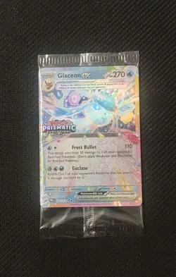 Pokemon TCG Prismatic Evolutions Glaceon Ex Stamped Promo Card Sealed 026/131 - Image 2