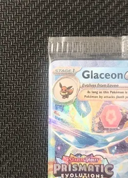 Pokemon TCG Prismatic Evolutions Glaceon Ex Stamped Promo Card Sealed 026/131 - Image 5