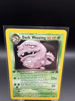 Pokemon TCG Dark Weezing 1st Edition Team Rocket 2000 14/82 Holo Rare LP - Image 1