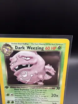 Pokemon TCG Dark Weezing 1st Edition Team Rocket 2000 14/82 Holo Rare LP - Image 2