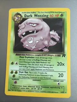 Pokemon - Dark Weezing - 14/82 - Team Rocket - Holo Rare - Vintage - 2000 - WOTC - Image 1