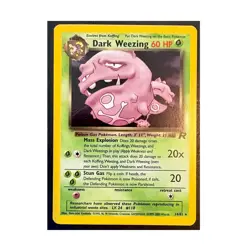 Pokemon TCG Dark Weezing 14/82 Team Rocket Holo Rare Unlimited 2000 English NM - Image 1