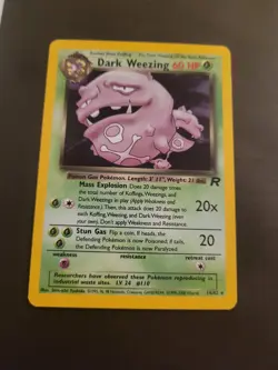 Pokemon Vintage Holo Dark Weezing 14/82 Team Rocket WotC 2000 - Image 1