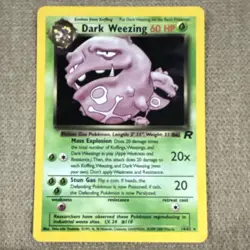 Pokemon Dark Weezing Team Rocket 14/82 Holo Rare 2000 Wizards TCG English - Image 1