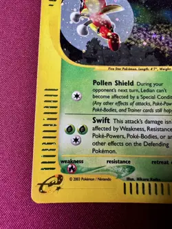 ✨🌀 Ledian H14/H32 Holo Rare Skyridge 2003 Pokemon Card NM Swirl E Reader - Image 4