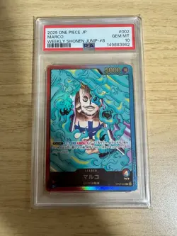 PSA 10 Marco OP08-002 L Weekly Shonen Jump ONE PIECE Japanese Japan Card Import - Image 5