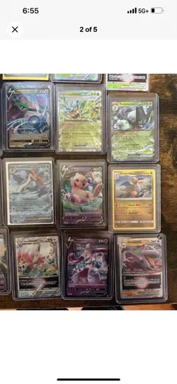 Pokemon V VSTAR EX Card Lot 30+Holo Cards Mew Rayquaza Mewtwo Espeon Meowscarada - Image 2