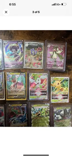 Pokemon V VSTAR EX Card Lot 30+Holo Cards Mew Rayquaza Mewtwo Espeon Meowscarada - Image 3