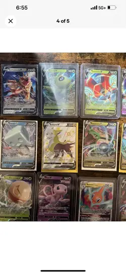 Pokemon V VSTAR EX Card Lot 30+Holo Cards Mew Rayquaza Mewtwo Espeon Meowscarada - Image 4