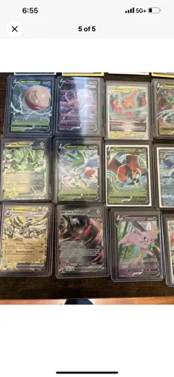 Pokemon V VSTAR EX Card Lot 30+Holo Cards Mew Rayquaza Mewtwo Espeon Meowscarada - Image 5